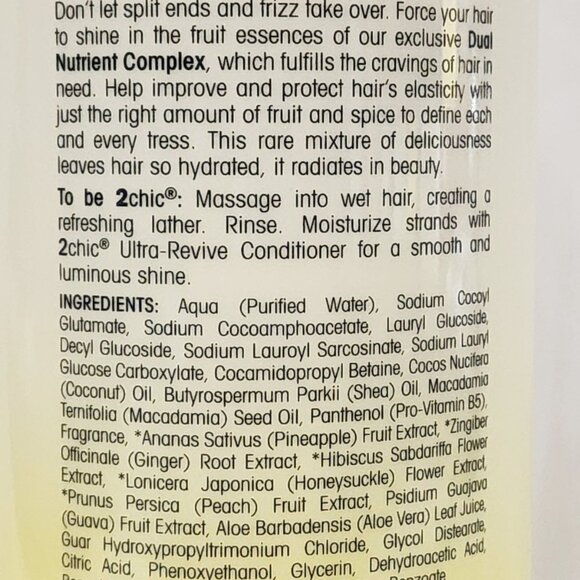 Giovanni 2Chic Ultra Revive SHAMPOO Pineapple Ginger Dry Hair 24 oz/710mL New - Picture 8 of 11